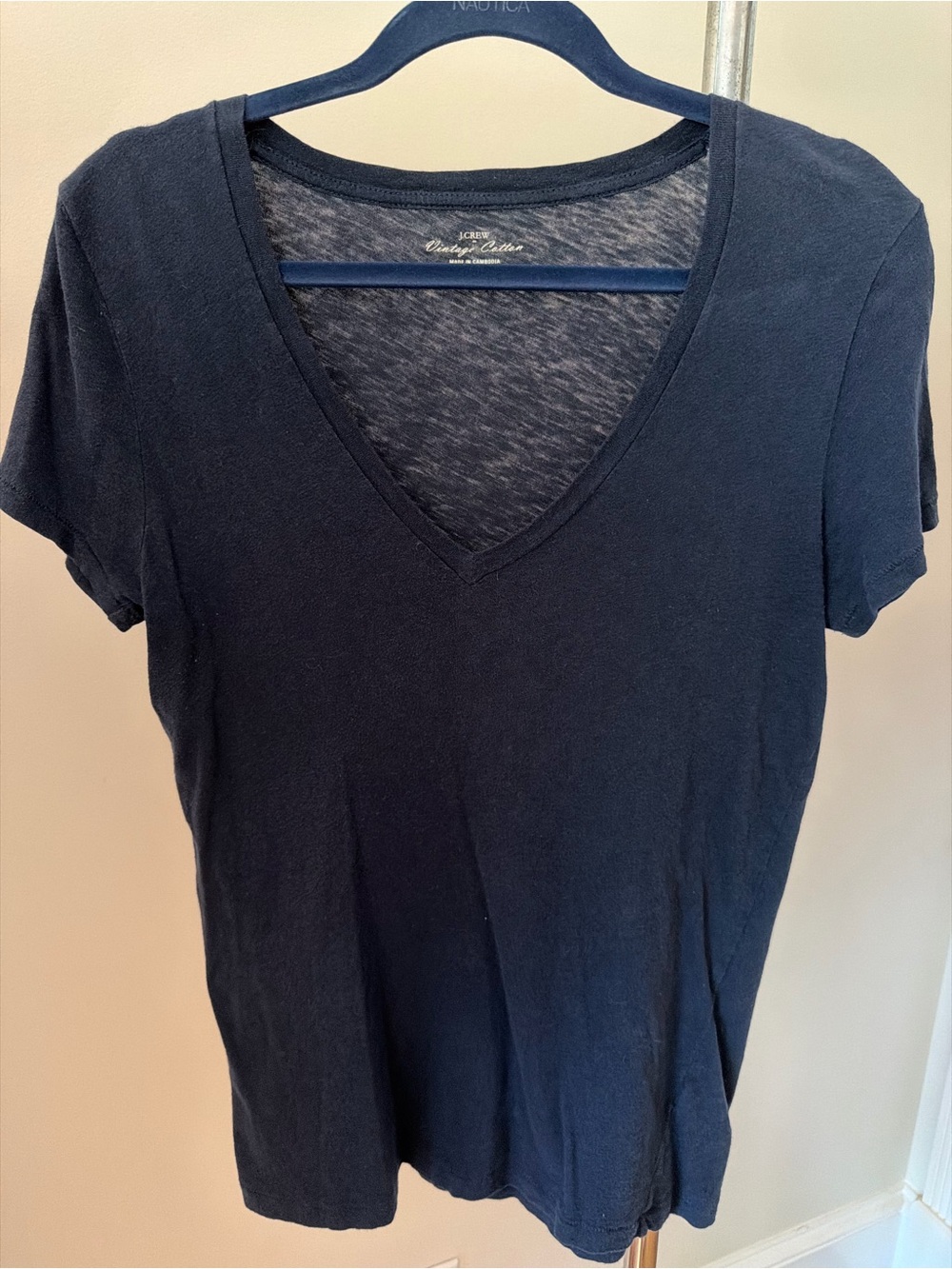 J. Crew Navy Vintage Cotton Tee